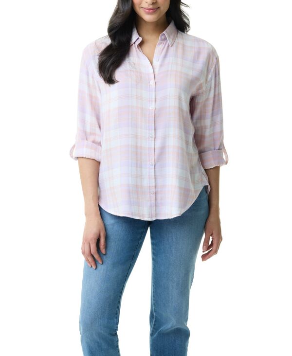 グロリアバンデービルト レディース トップス シャツ Gloria Vanderbilt Women Amanda Button-Front Shirt Coral Bliss コーラル