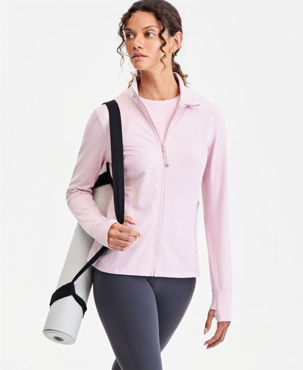 イデオロギー レディース アウター ジャケット・ブルゾン IDeology Women'soft Full-Zip Jacket Exclusively at Macy's Chalky Rose