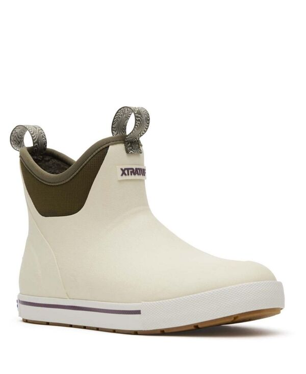エクストラタフ レディース シューズ ブーツ・レインブーツ アンクル フリース XTRATUF Women's Camp Fleece Lined Ankle Deck Boot Bone dark olive オリーブ