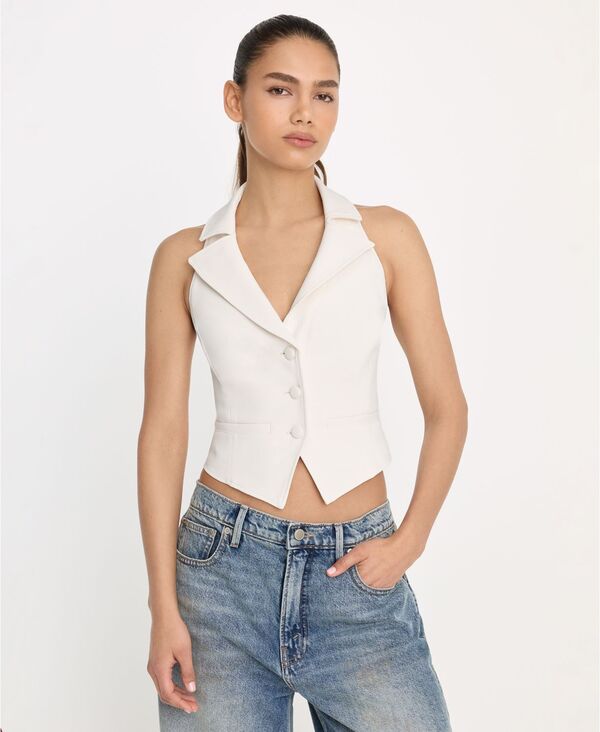 グッドアメリカン レディース トップス ベスト プラスサイズ ホルター Good American Women's Halter Neck Vest Regular & Plusize Soft Shell