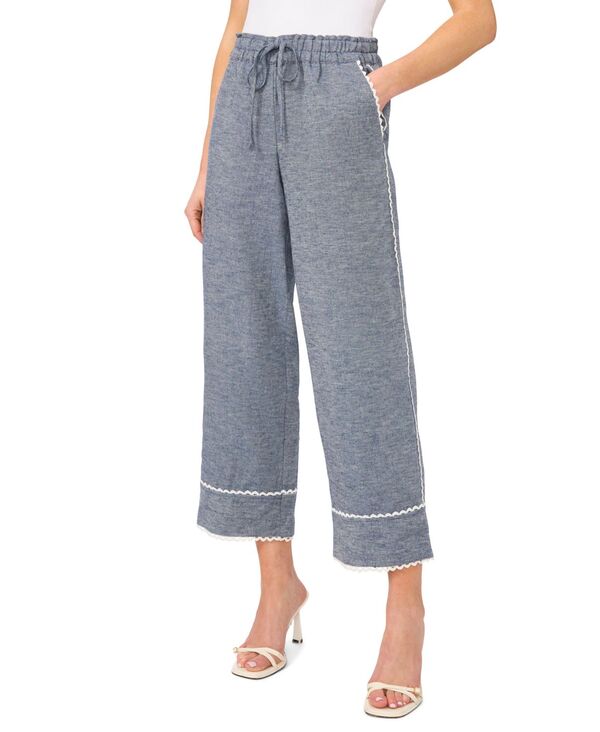 セセ レディース ボトムス カジュアルパンツ クロップド CeCe Women's Pull-On Cropped Pants Med Indigo インディゴ|ReVida 店