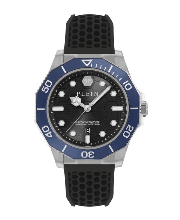 フィリッププレイン メンズ アクセサリー 腕時計 Tシャツ Philipplein Men's Aquastorm Silver Stainlessteel Bracelet Watch 44mm Silver シルバー