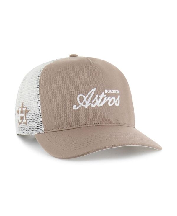 47 ブランド メンズ アクセサリー 帽子 メッシュ '47 Brand Men's Brown Houston Astros Foundational Meshitch Adjustable Hat Brown White ホワイト
