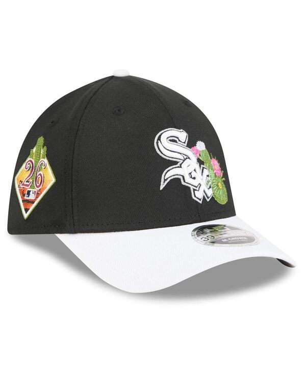 ニューエラ メンズ アクセサリー 帽子 New Era Men's Black/White Chicago White Sox 2026 Spring Training M-Crown 39THIRTY Flex Hat Black White ホワイト