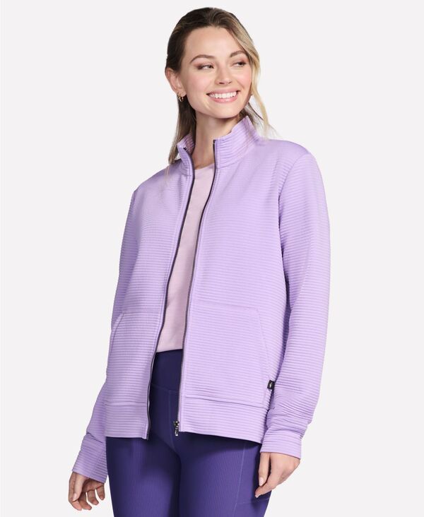 スケッチャーズ レディース アウター ジャケット・ブルゾン Skechers Women's Go-Walk Ottoman Full-Zip Jacket Simply Violet バイオレット