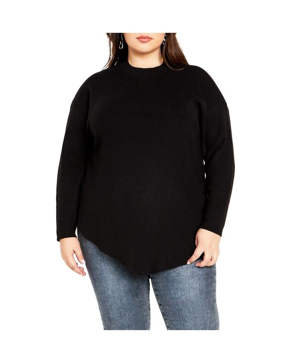 シティーシック レディース アウター ニット・セーター プラスサイズ CITY CHIC Plusize Madison Sweater Black ブラック