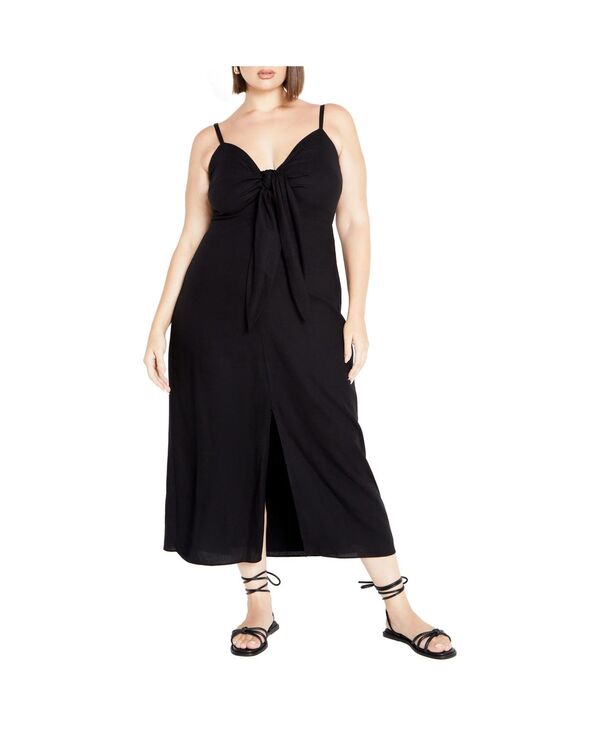 シティーシック レディース トップス ワンピース プラスサイズ マキシ CITY CHIC Plusize Abbie Maxi Dress Black ブラック
