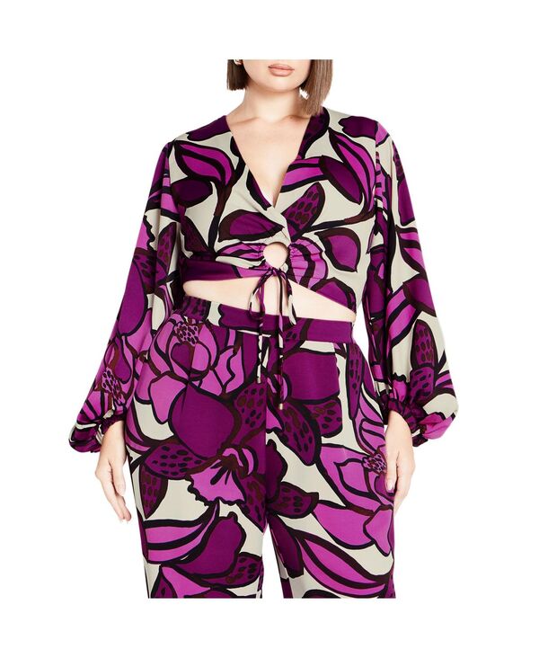 シティーシック レディース トップス シャツ プリント CITY CHIC Women's Fiesta Printop Fiesta