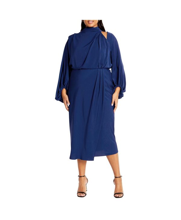 シティーシック レディース トップス ワンピース CITY CHIC Women's Jaylee Dress Deep ocean