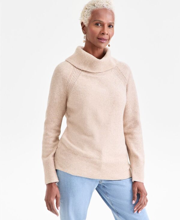 スタイルアンドコー レディース アウター ニット・セーター Style & Co Women's Cowl-Neck Sweater Macy's Exclusive Sandstone Heather ヘザー