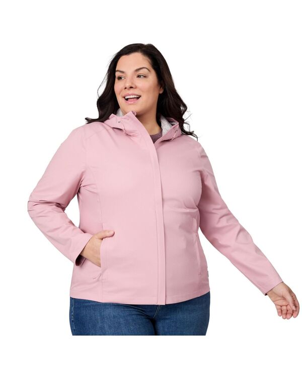 フリー カントリー レディース アウター ジャケット・ブルゾン プラスサイズ Free Country Plusize X2O Packable Rain Jacket Cameo pink ピンク｜ReVida 店