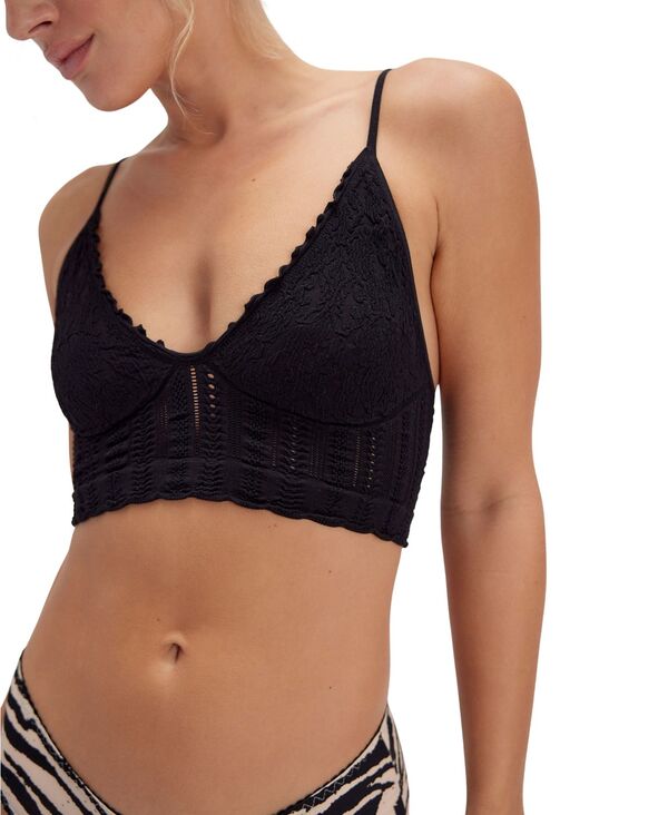 フリーピープル レディース アンダーウェア ナイトウェア Free People Women's Heirloom Seamless Bralette Black ブラック
