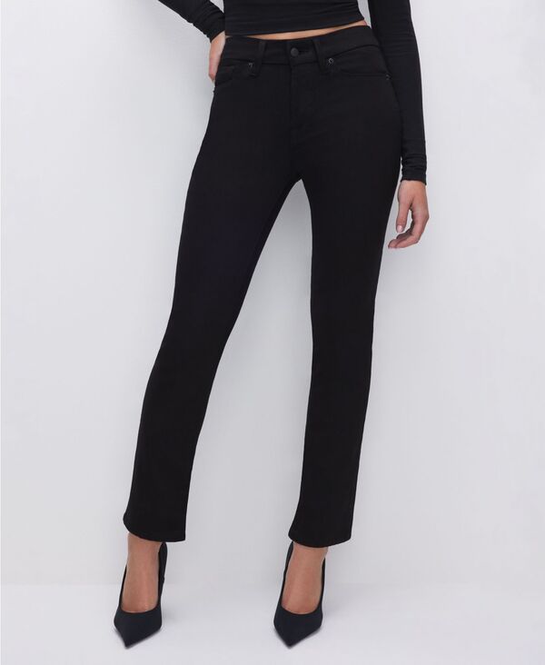 グッドアメリカン レディース ボトムス デニムパンツ ジーンズ Good American Women'straight Fit Jeans Black ブラック
