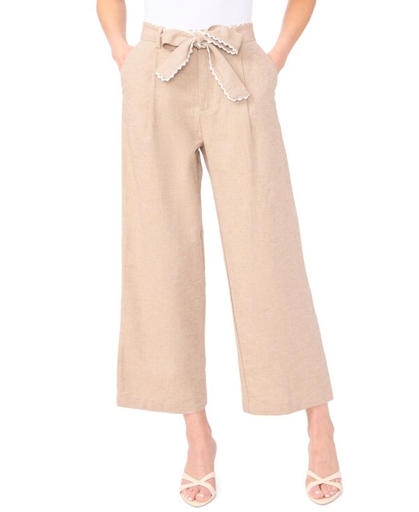 セセ レディース ボトムス カジュアルパンツ クロップド CeCe Women's Wide-Leg Bow Tie Cropped Pants Toffee｜ReVida 店