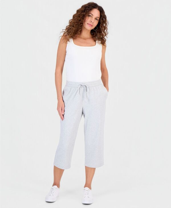 スタイルアンドコー レディース ボトムス カジュアルパンツ スウェットパンツ キャップ Style & Co Women's Mid Rise Capri Sweatpants Created for Macy'slate Heather スレート