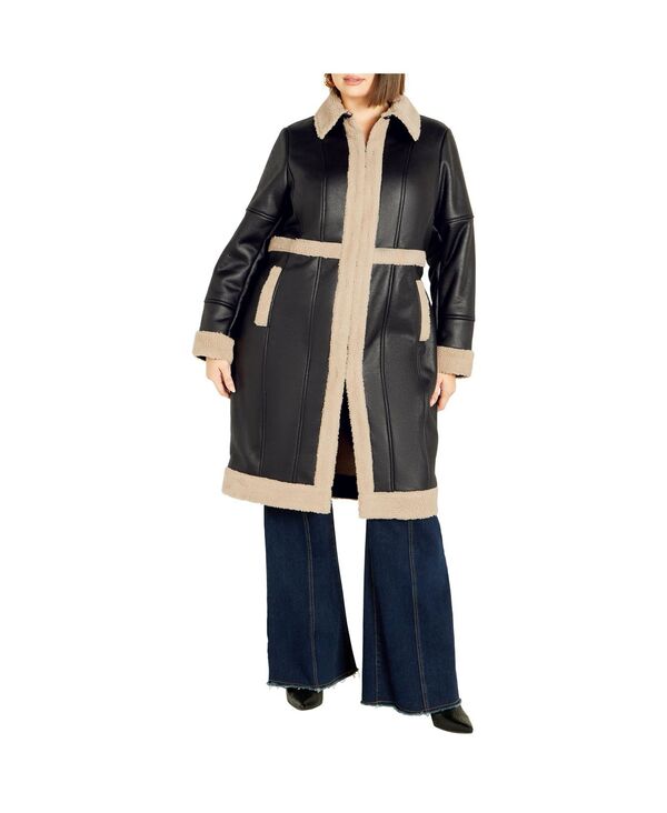 シティーシック レディース アウター ジャケット・ブルゾン コート CITY CHIC Women's Hayden Coat Brown ブラウン