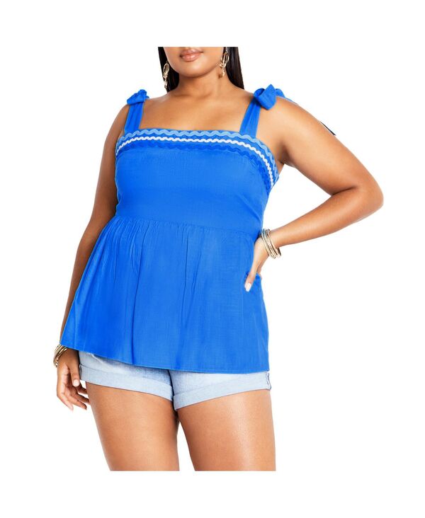 シティーシック レディース トップス シャツ CITY CHIC Women's Paradiso Top Ice blue ブルー