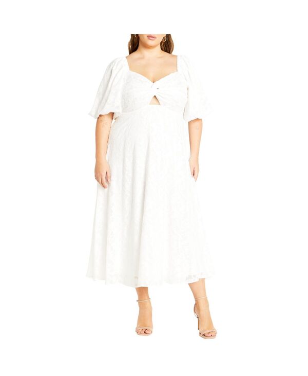 シティーシック レディース トップス ワンピース マキシ CITY CHIC Women's Inez Maxi Dress Ivory アイボリー|ReVida 店