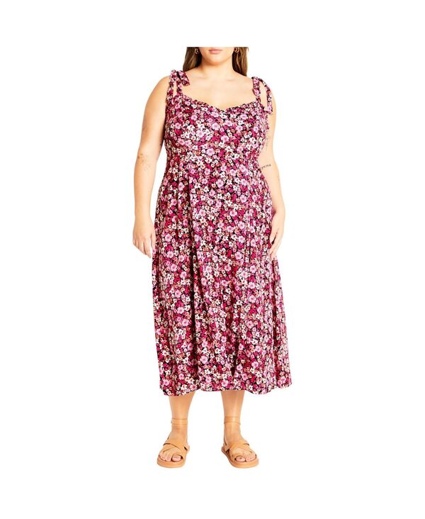 シティーシック レディース トップス ワンピース CITY CHIC Women's Tamara Dress Blue ditsy ブルー