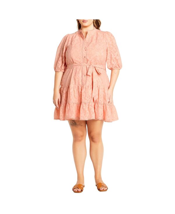 シティーシック レディース トップス ワンピース CITY CHIC Women's Chrissa Dress Dusty pink ピンク