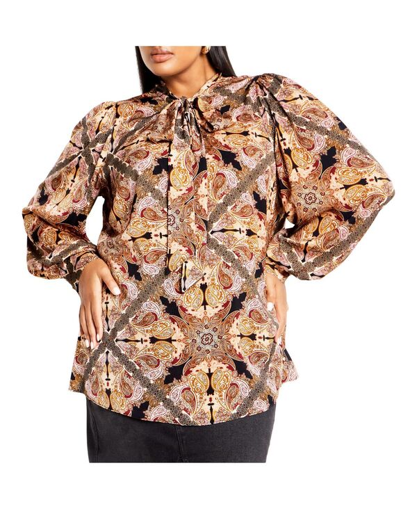 シティーシック レディース トップス シャツ プリント CITY CHIC Women's Lucille Print Shirt Paisley mirage 15,155円