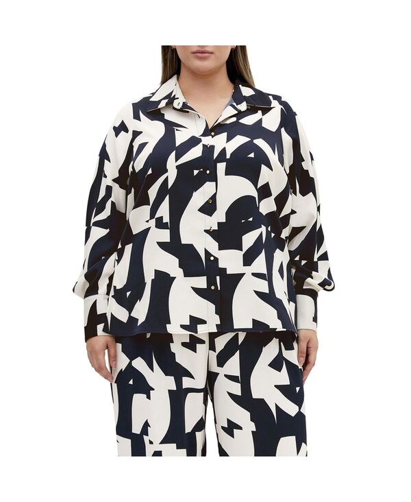 シティーシック レディース トップス シャツ プリント CITY CHIC Women's Enya Print Shirt Geo scarf