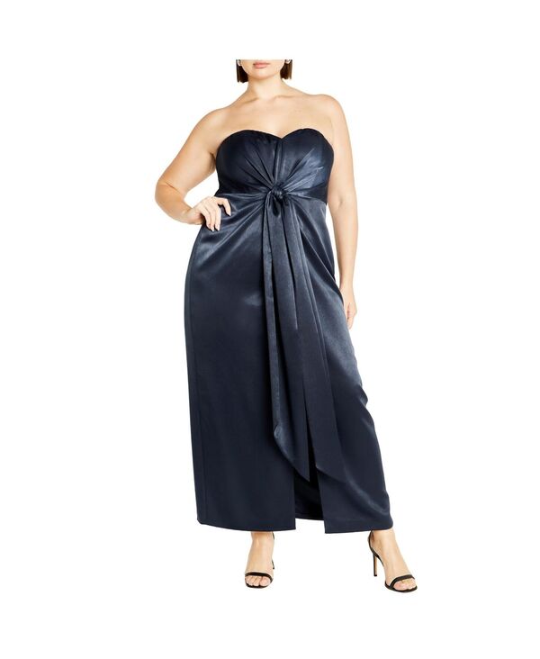 シティーシック レディース トップス ワンピース マキシ CITY CHIC Women Kamari Maxi Dress Ink