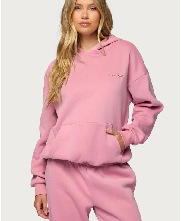 アディクテッド レディース アウター パーカー・スウェット Edikted Women's Basic Girl Oversized Hoodie Pink ピンク