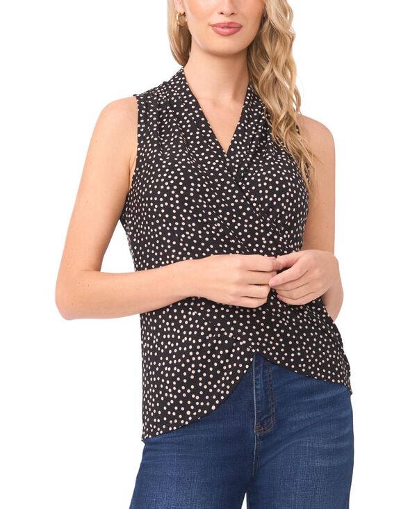 ヴィンスカムート レディース トップス タンクトップ ノースリーブ Vince Camuto Women'sleeveless Tank Top Rich Black ブラック