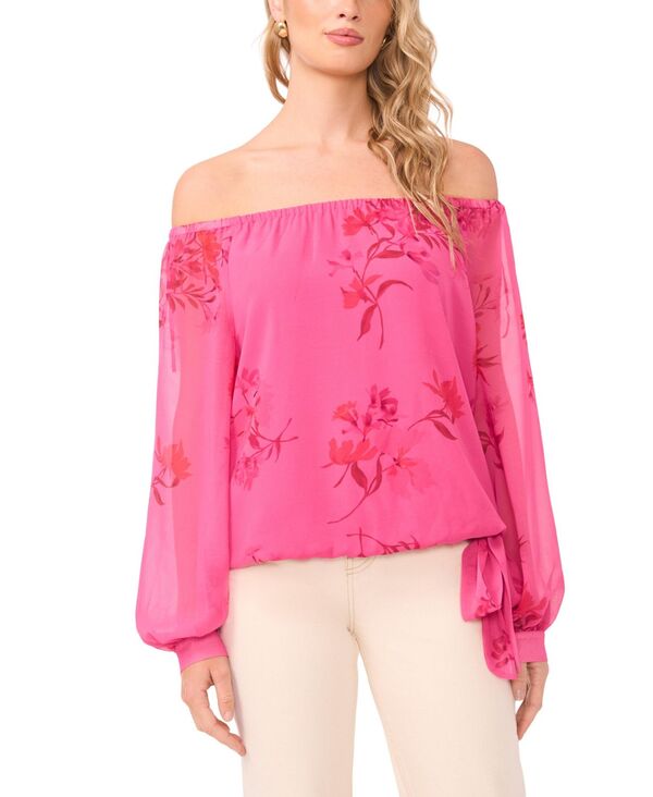 ヴィンスカムート レディース トップス シャツ ブラウス 長袖 Vince Camuto Women's Long-Sleeve Blouse Raspberry Sorbet