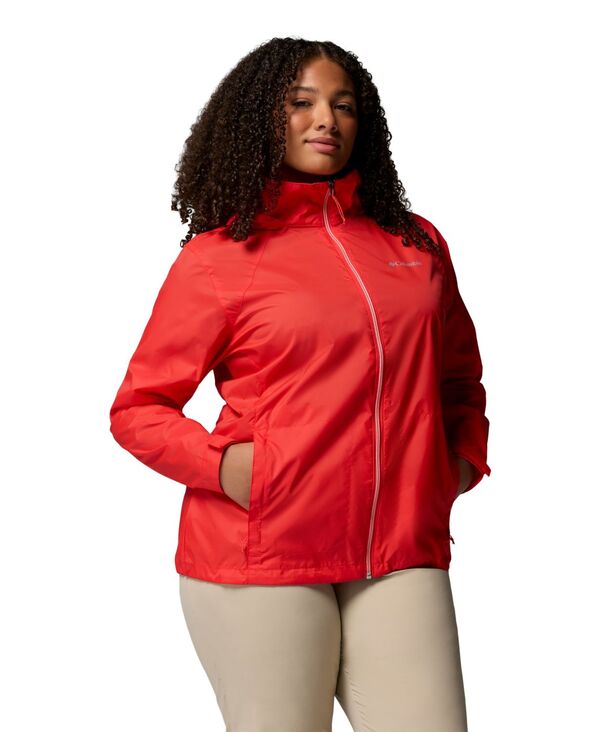 コロンビア レディース アウター ジャケット・ブルゾン プラスサイズ Columbia Pluswitchback IV Lightweight Rain Shell Jacket Poppy Red レッド