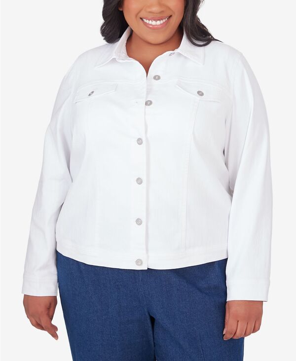アルフレッド ダナー レディース アウター ジャケット・ブルゾン プラスサイズ デニム Alfredunner Plusize Classic Fit Denim Jacket White ホワイト 14,230円