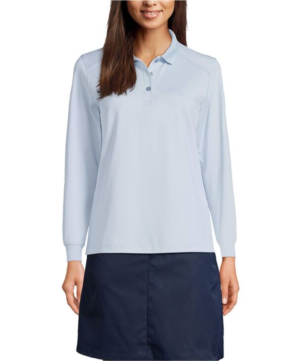 ランズエンド レディース トップス ポロシャツ Lands' End Women's Long Sleeve Rapidry Polo Shirt Blue ブルー 11,665円
