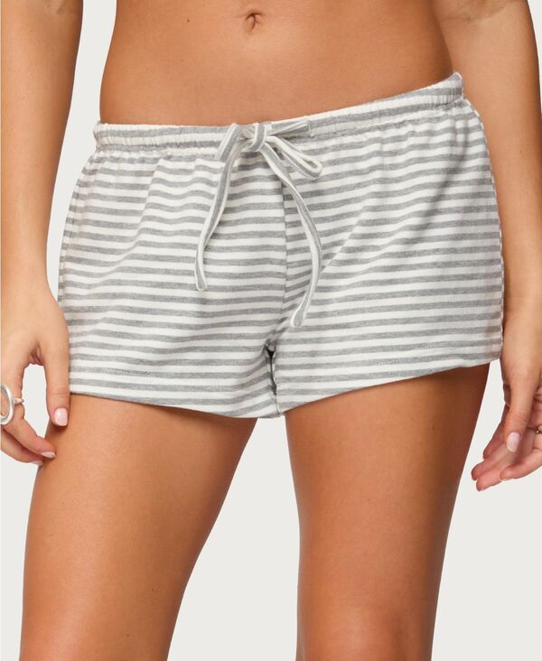 アディクテッド レディース ボトムス ハーフパンツ・ショーツ ショートパンツ Edikted Women's Jainee Stripedrawstring Shorts Gray-melange グレー