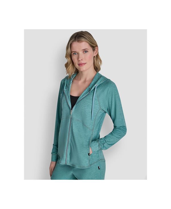 ダナ キャラン ニューヨーク レディース アウター パーカー・スウェット 長袖 DKNY Women's Full-Zip Long-Sleeve Hoodie Coastline Spacedye|ReVida 店