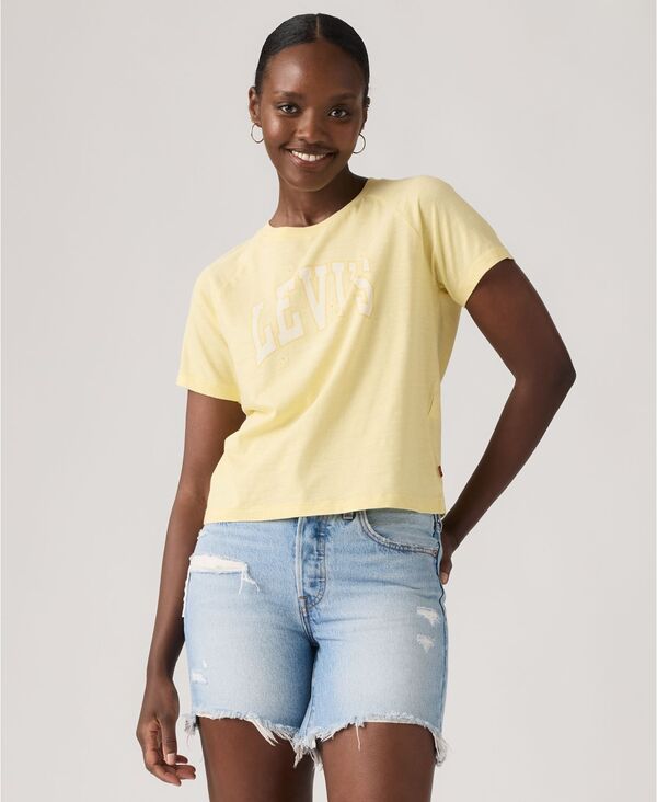 リーバイス レディース トップス Tシャツ グラフィック Levi's Women's Game Day Graphic T-Shirt Levis Embr. W/ Flowers French Vanilla