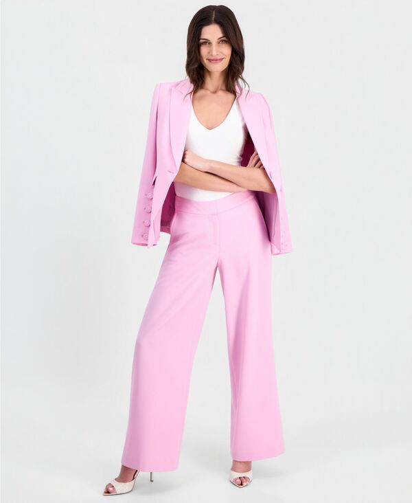 タハリエーエスエル レディース アウター ジャケット・ブルゾン ブレザー Tahari ASL Women's One-Button Peak-Lapel Blazer Pink Macaroon ピンク