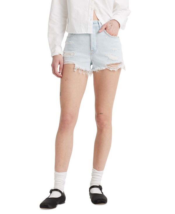 リーバイス レディース ボトムス ハーフパンツ・ショーツ ショートパンツ コットン デニム Levi's Women's 501 Button Fly Cotton High-Rise Denim Shorts Find Time デニム