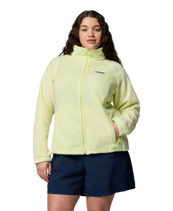 コロンビア レディース アウター ジャケット・ブルゾン プラスサイズ フリース Columbia Plusize Benton Springs Fleece Jacket Citron Haze|ReVida 店