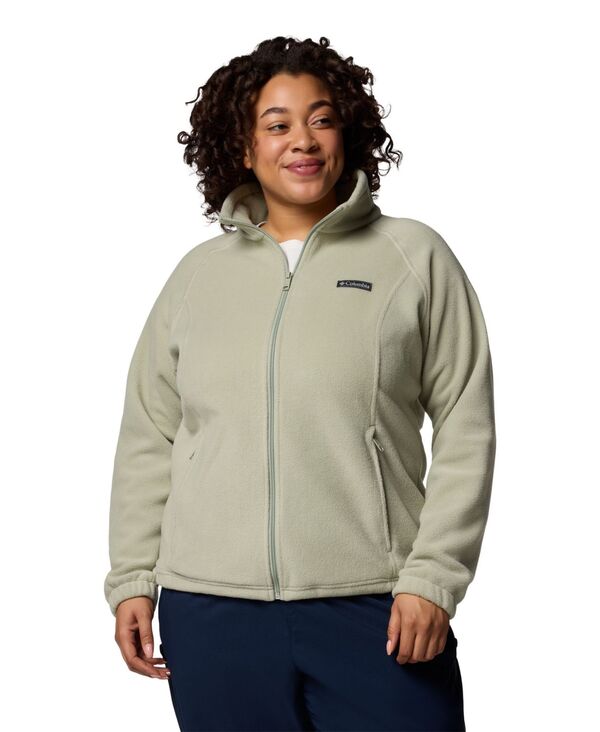コロンビア レディース アウター ジャケット・ブルゾン プラスサイズ フリース Columbia Plusize Benton Springs Fleece Jacket Safari|ReVida 店
