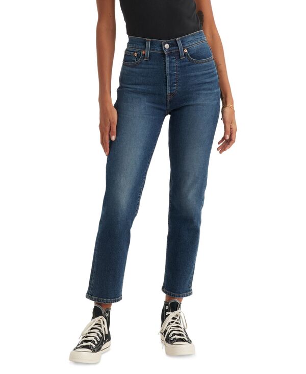 リーバイス レディース ボトムス デニムパンツ クロップド ジーンズ Levi's Women's Wedgie Straight-Leg High-Rise Cropped Jeans Indigo Here We Go インディゴ