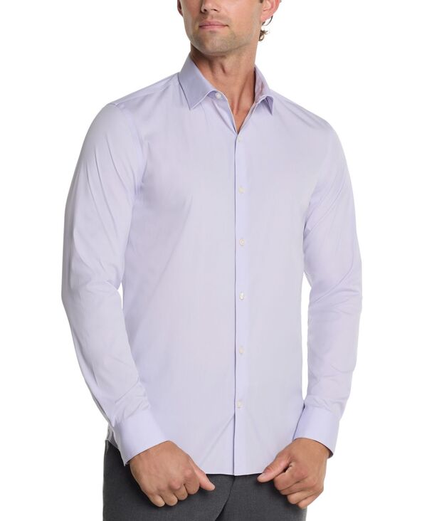 カルバンクライン メンズ トップス シャツ Calvin Klein Men's CK X Extra-Slim Stretch Dresshirt Lavender Mist ラベンダー｜ReVida 店