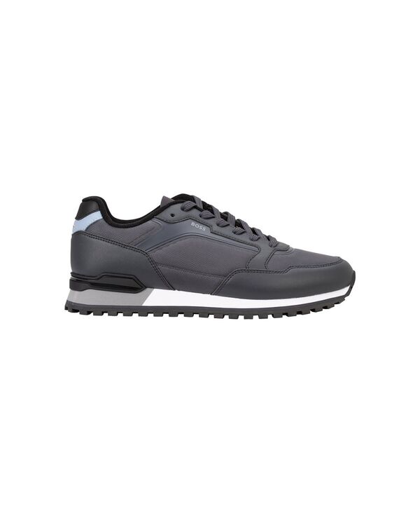 雇い主 メンズ シューズ スニーカー BOSS Men\u0027s Parkourun Round-Toe Sneakers Dark Gray 薄墨色 スニーカー-靴-メンズ靴