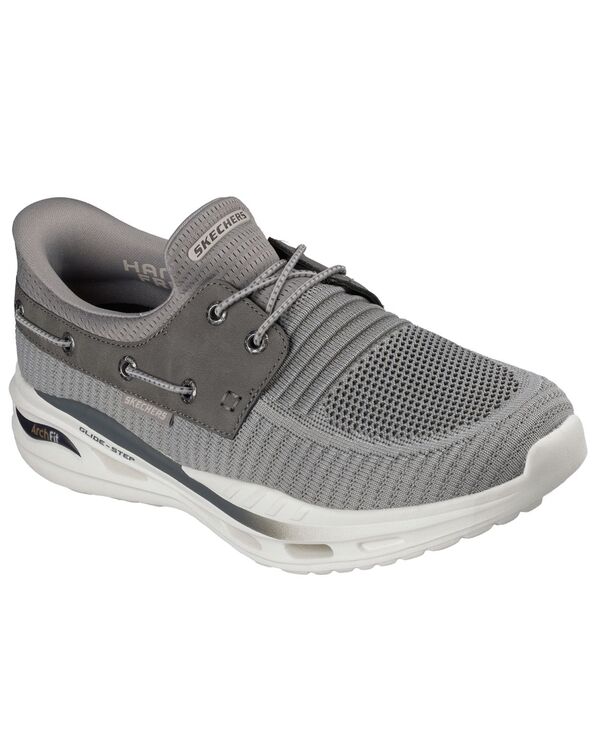 スケッチャーズ メンズ シューズ スニーカー 伸び伸びする填まる Skechers Men\u0027slip-Ins Relaxed Fit: Arch Fit Orvan - Shoreman Casual Sneakers from Finish Line Gray 薄墨色