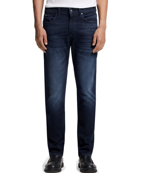 ヒューゴボス メンズ ボトムス ジーンズズボン下 デニム Hugo Boss Men\u0027s Dark-Blue Stretch Denim Delaware Slim-Fit Jeans Dark Blue 青色 メンズファッション-ズボン・パンツ