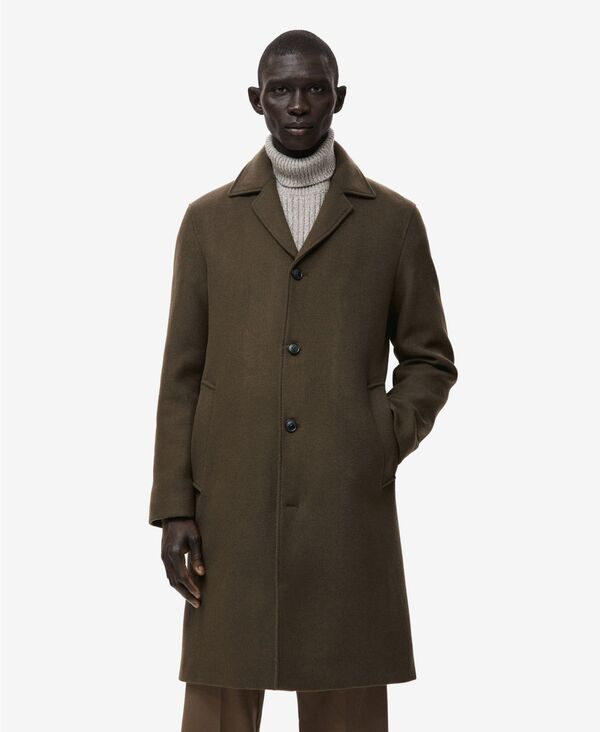 マンゴ メンズ アウター 厚地の外套 羊毛 MANGO Men\u0027s Classic Wool Blend Coat Brown 赤銅色