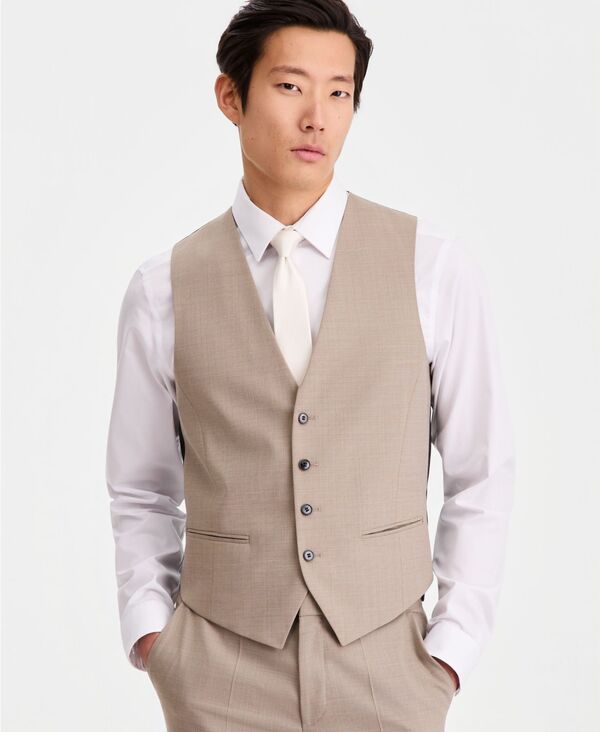 ヒューゴボス メンズ トップス より良い Hugo Boss Men\u0027s Modern-Fit Suit Vest Medium Beige ベージュ