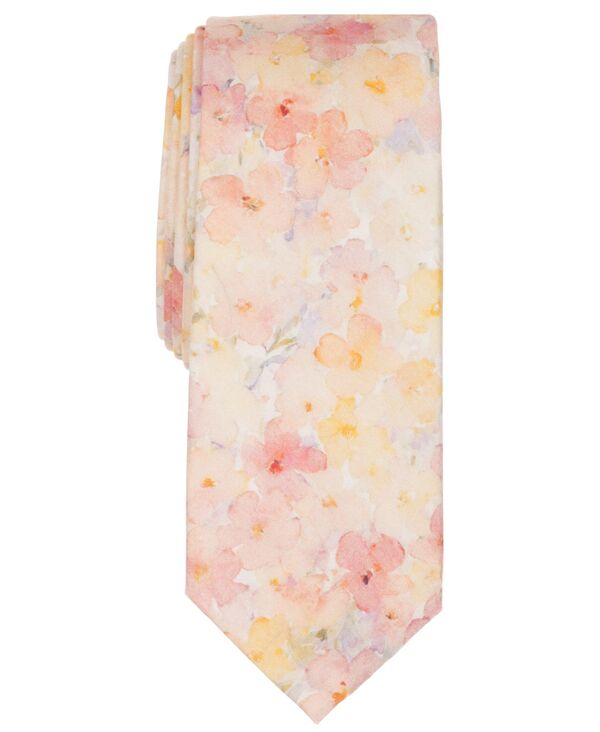 バースリー メンズ アクセサリー ネクタイ フラワー柄 フラワー Bar III Men's Leon Floral Skinny Tie Pink ピンク｜ReVida 店