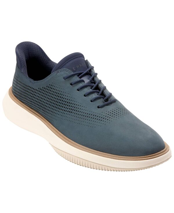 電話を掛けるハーン メンズ シューズ オックスフォード スピード競技 Cole Haan Men\u0027s Grand Phaze Laser Quick-On Lace-Up Oxford Shoes Navy Blazer Nubuck 米国海軍