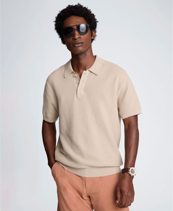 ケネスコール メンズ アウター 編み物・スウェーター か細い填まる スポーツシャツ Kenneth Cole Men\u0027slim Fit Polo Sweater Tan Mix タン